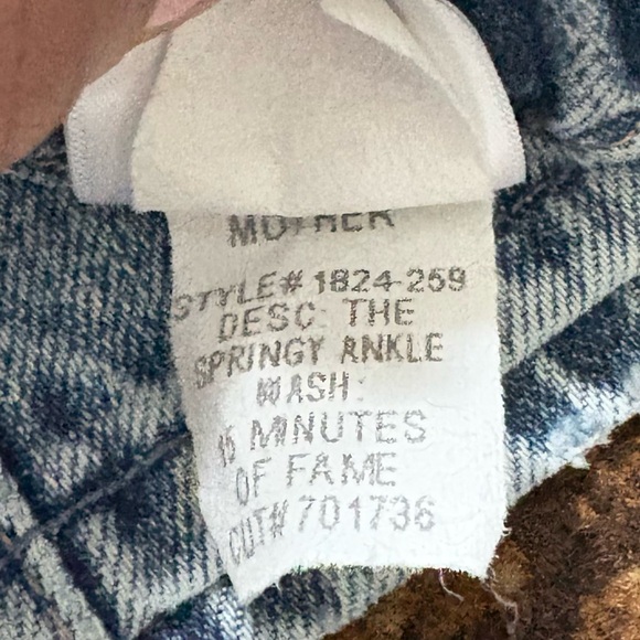 Mother Superior jeans The Springy Ankle jeans in "15 Minutes of Fame" wash Sz 26 - Picture 6 of 9